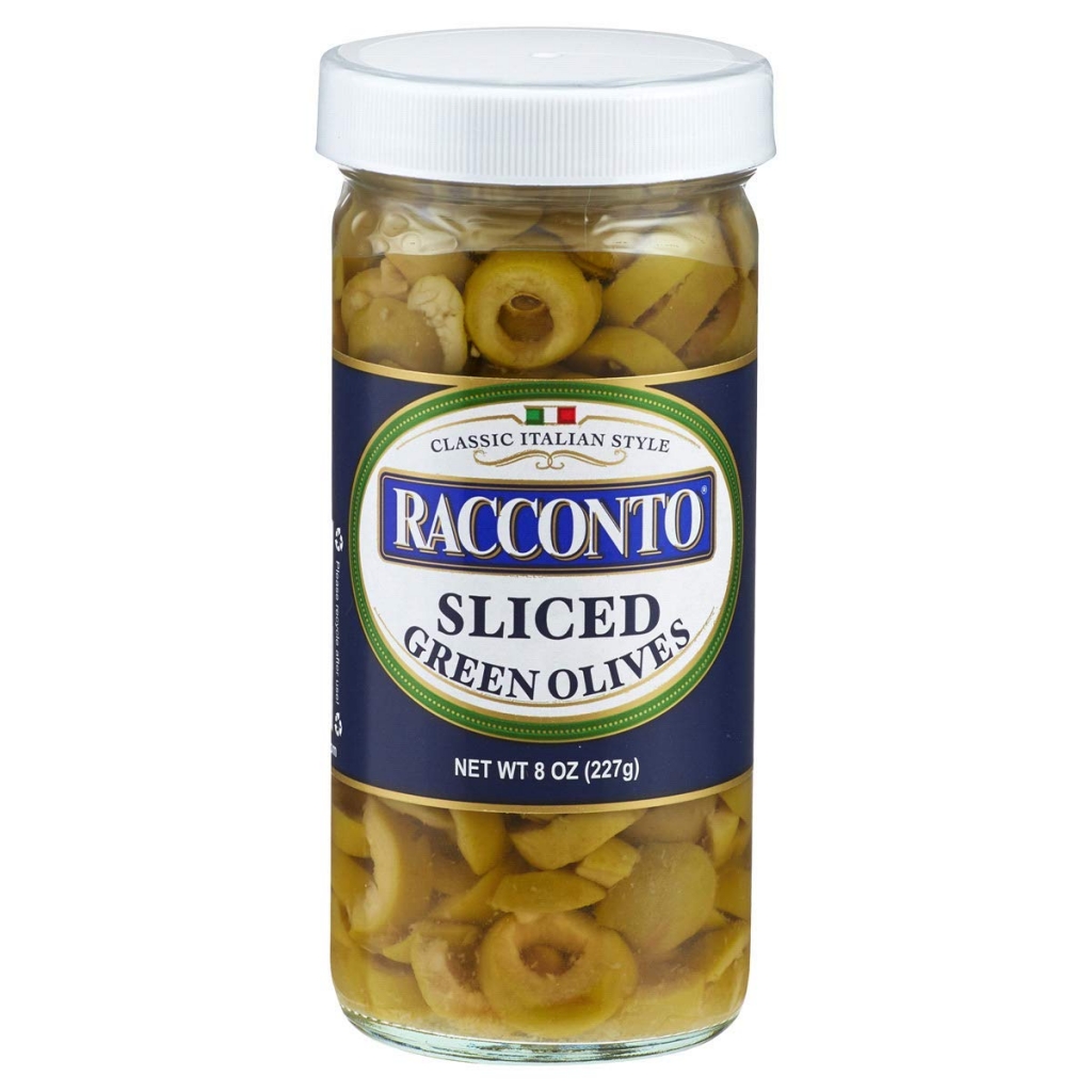 RACCONTO Sliced Green Olives - 8 oz