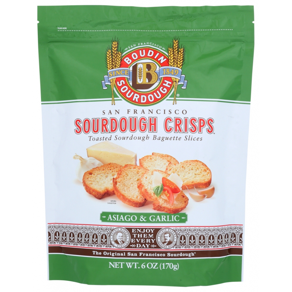 San Francisco Sourdough Crisps with Asiago Garlic Flavor