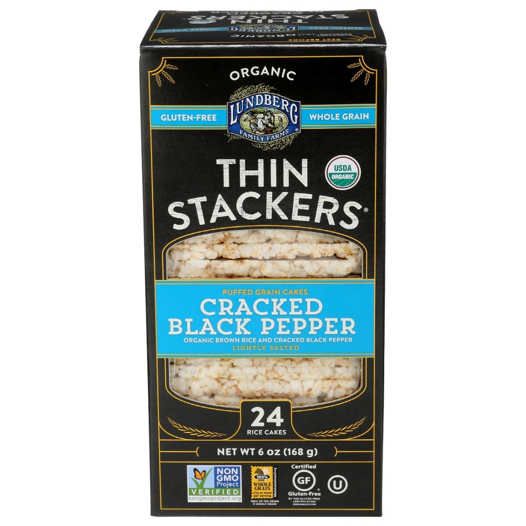 Cracked Black Pepper Thin Stackers - 6 oz