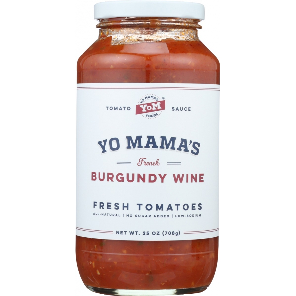 Yo Mama’s Burgundy Marinara Sauce - Handcrafted Delight, 25 oz