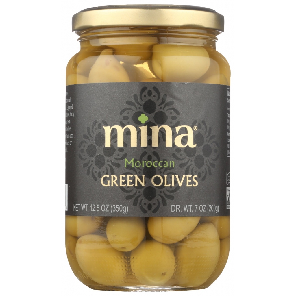 Authentic Moroccan Green Olives, 12.5 oz