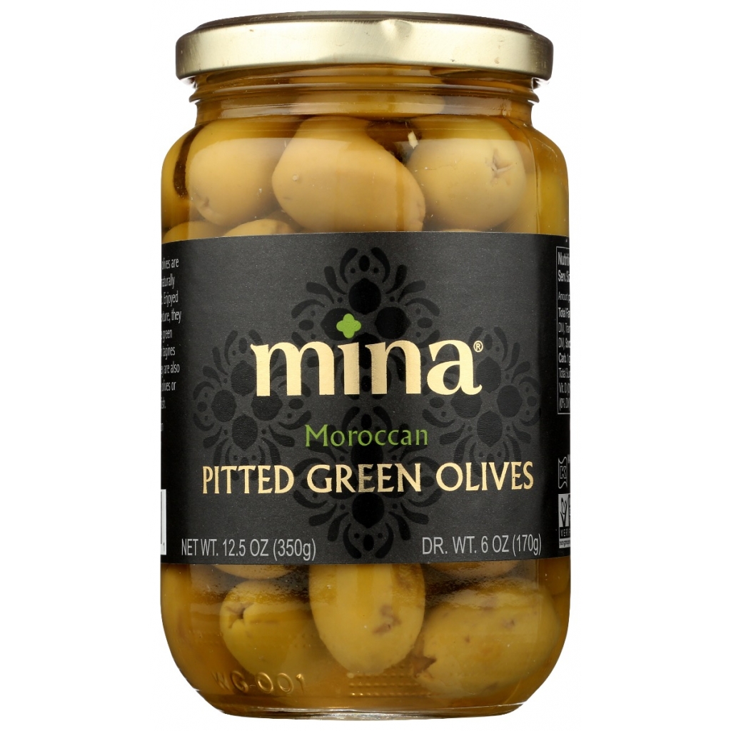 Pitted Green Morrocan Olives - 12.5 oz