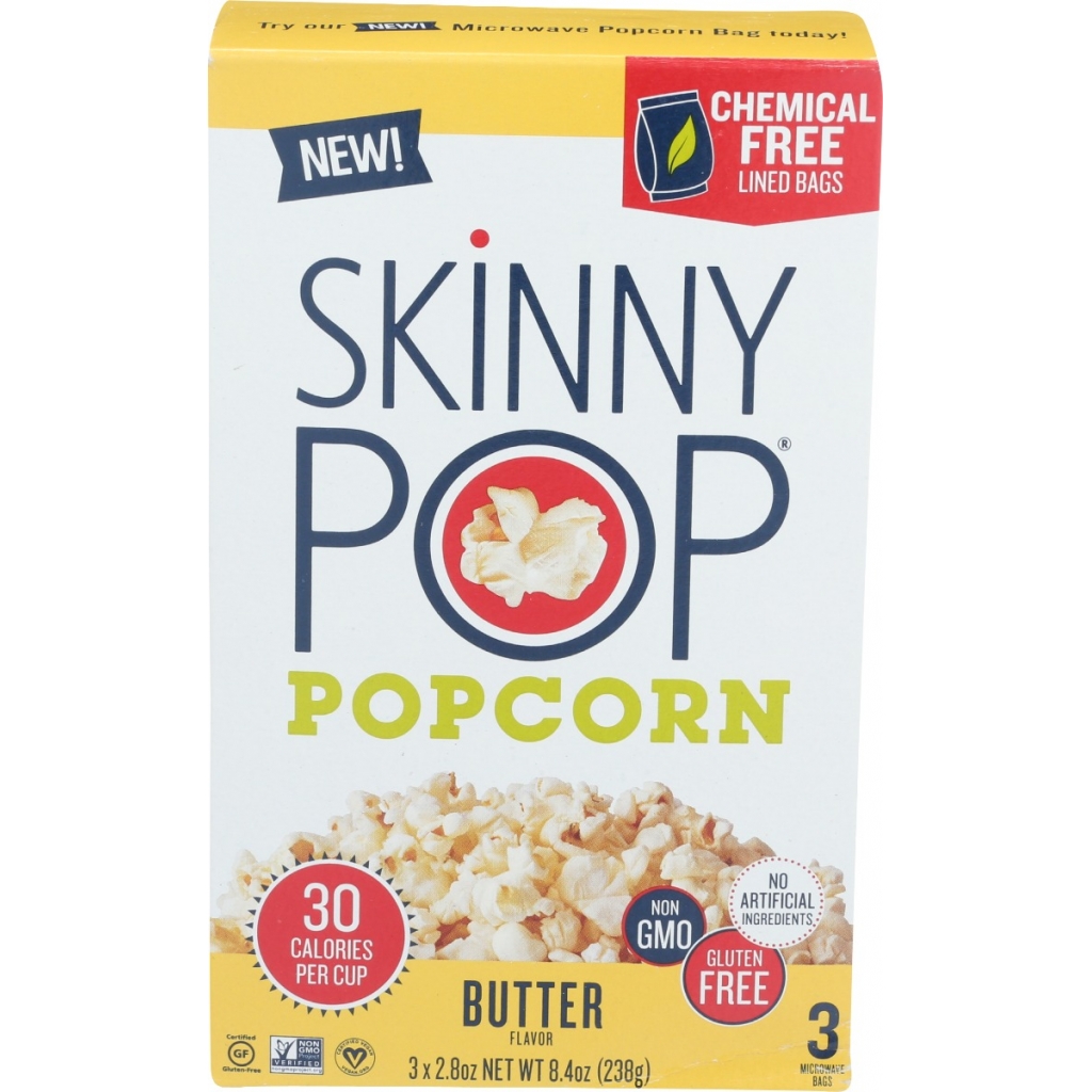 SkinnyPop Butter Microwave Popcorn Trio