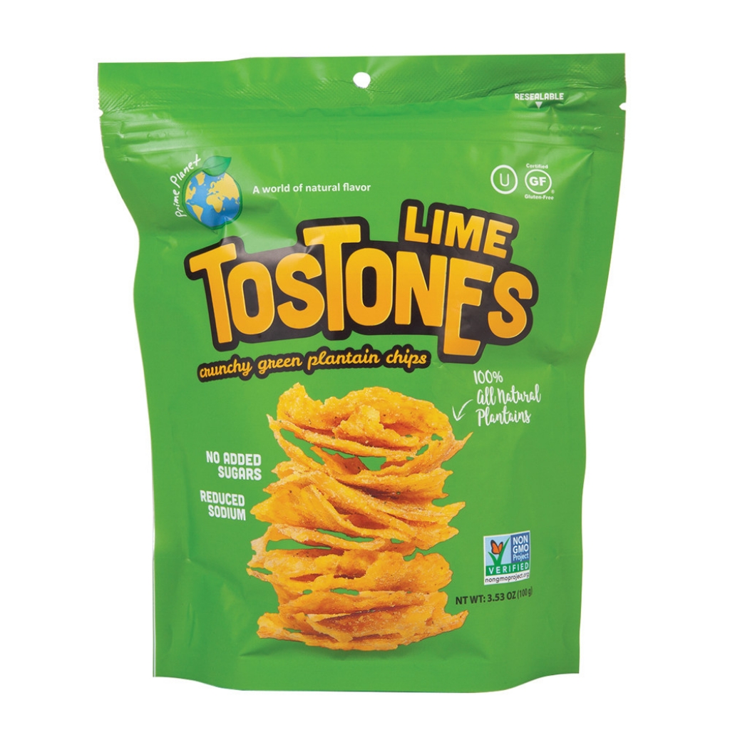 Lime Tostones Crunchy Green Plantain Chips, 3.53 oz