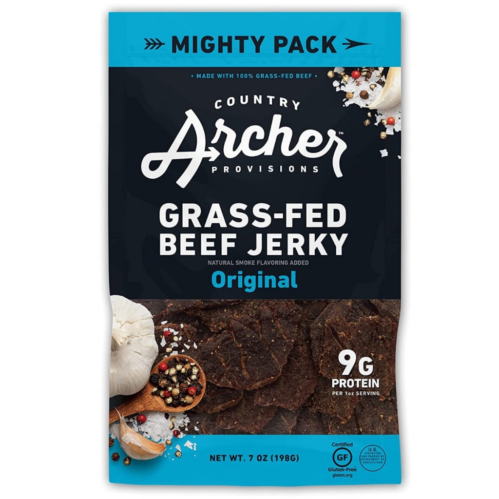 Original Grass Fed Beef Jerky - High-Protein Snack, 7 oz