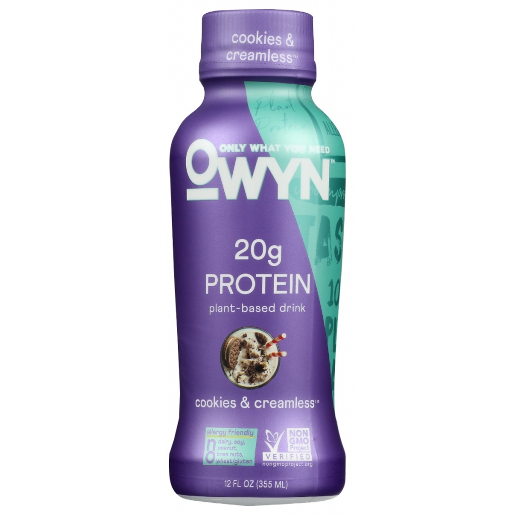 Vegan Protein Shake, Cookie Cream Flavor, 12 oz