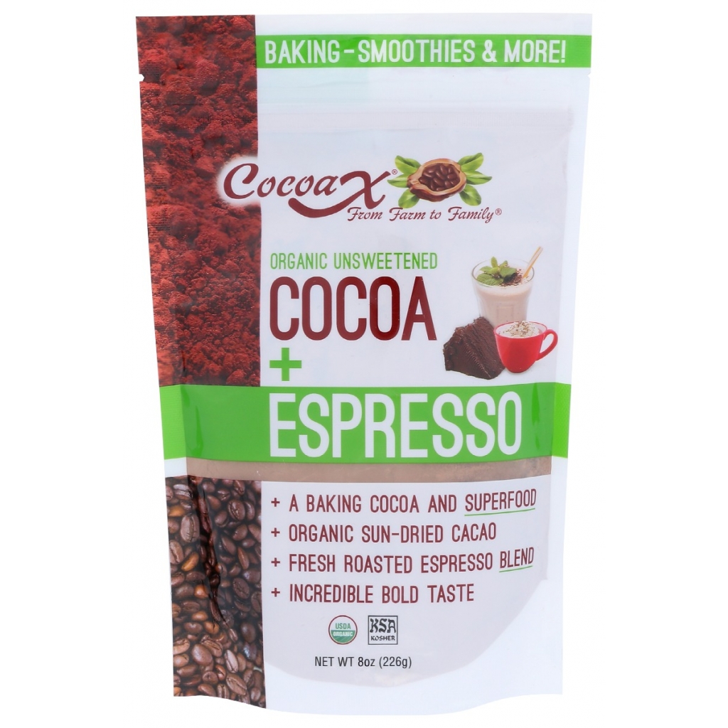 Organic Unsweetened Cocoa with Espresso - 8 fo