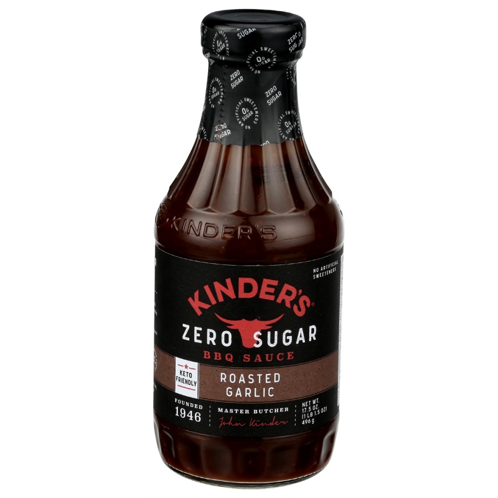 Zero Sugar Roasted Garlic BBQ Sauce - Bold Flavor, 17.5 oz