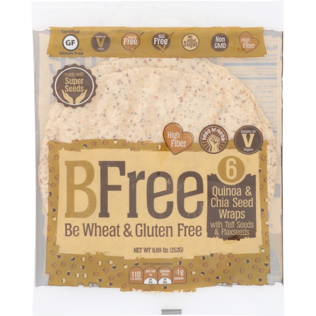 Certified Gluten Free Quinoa and Chia Wraps