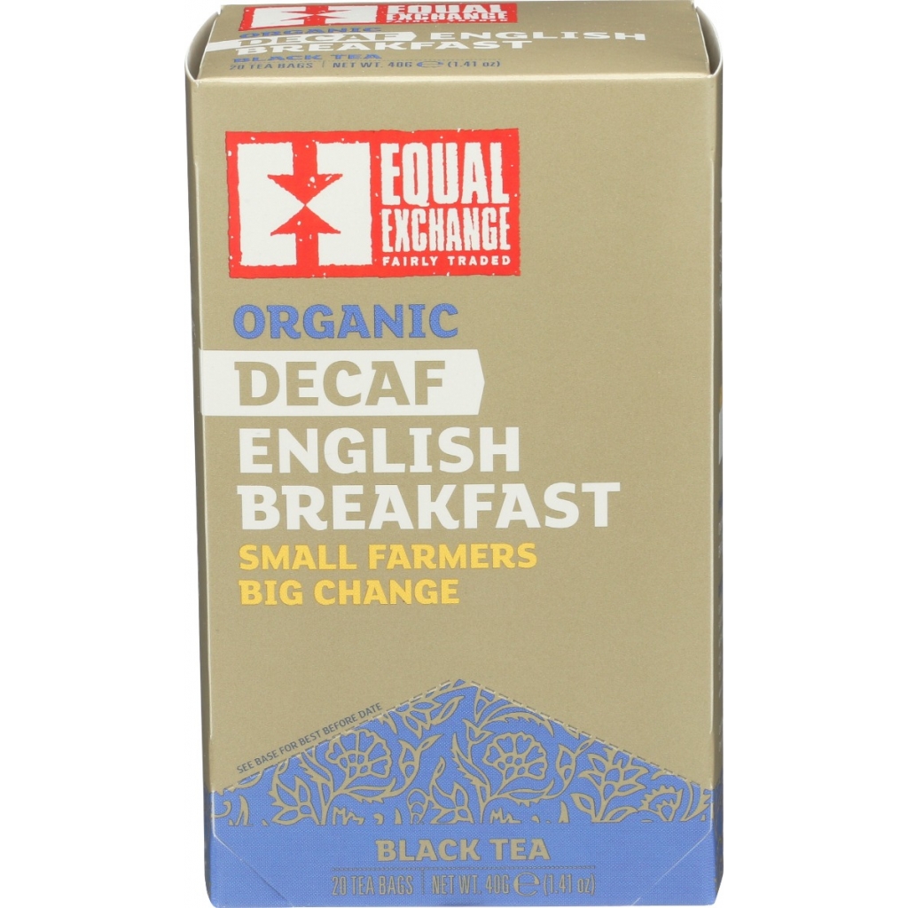 Organic Decaffeinated English Breakfast Tea, 20 Bags