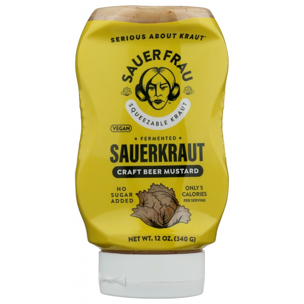 Squeezable Craft Beer Mustard with Sauerkraut - 12 oz