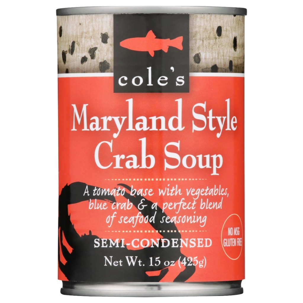 Maryland Style Blue Crab Soup - Flavorful Seafood Delight, 15 oz