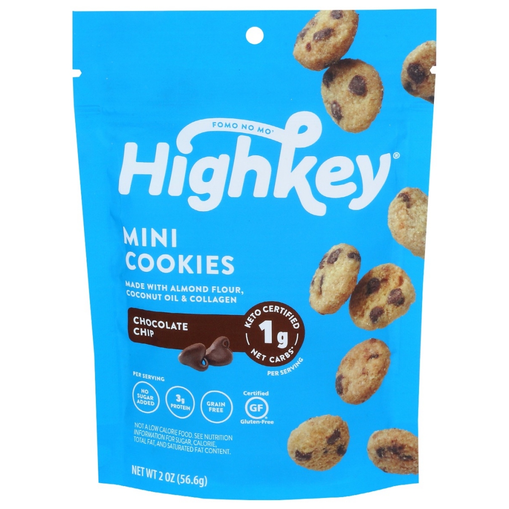 HighKey Mini Chocolate Chip Cookies, 2 oz