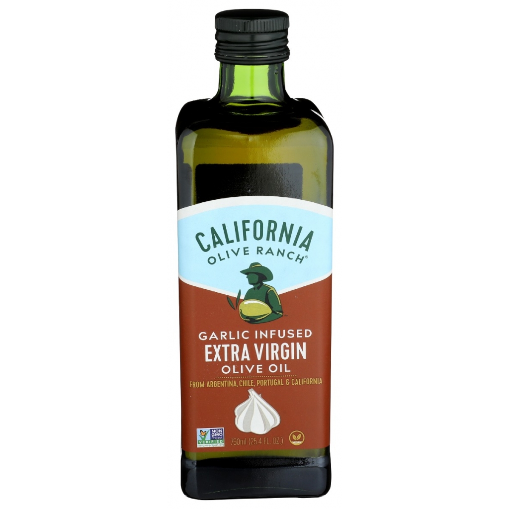 Garlic Infused Extra Virgin Olive Oil - Flavor Enhancer, 25.4 fl oz