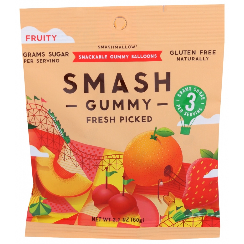 SMASHGUMMY™ Fresh Picked Fruit Gummies - 2.1 oz