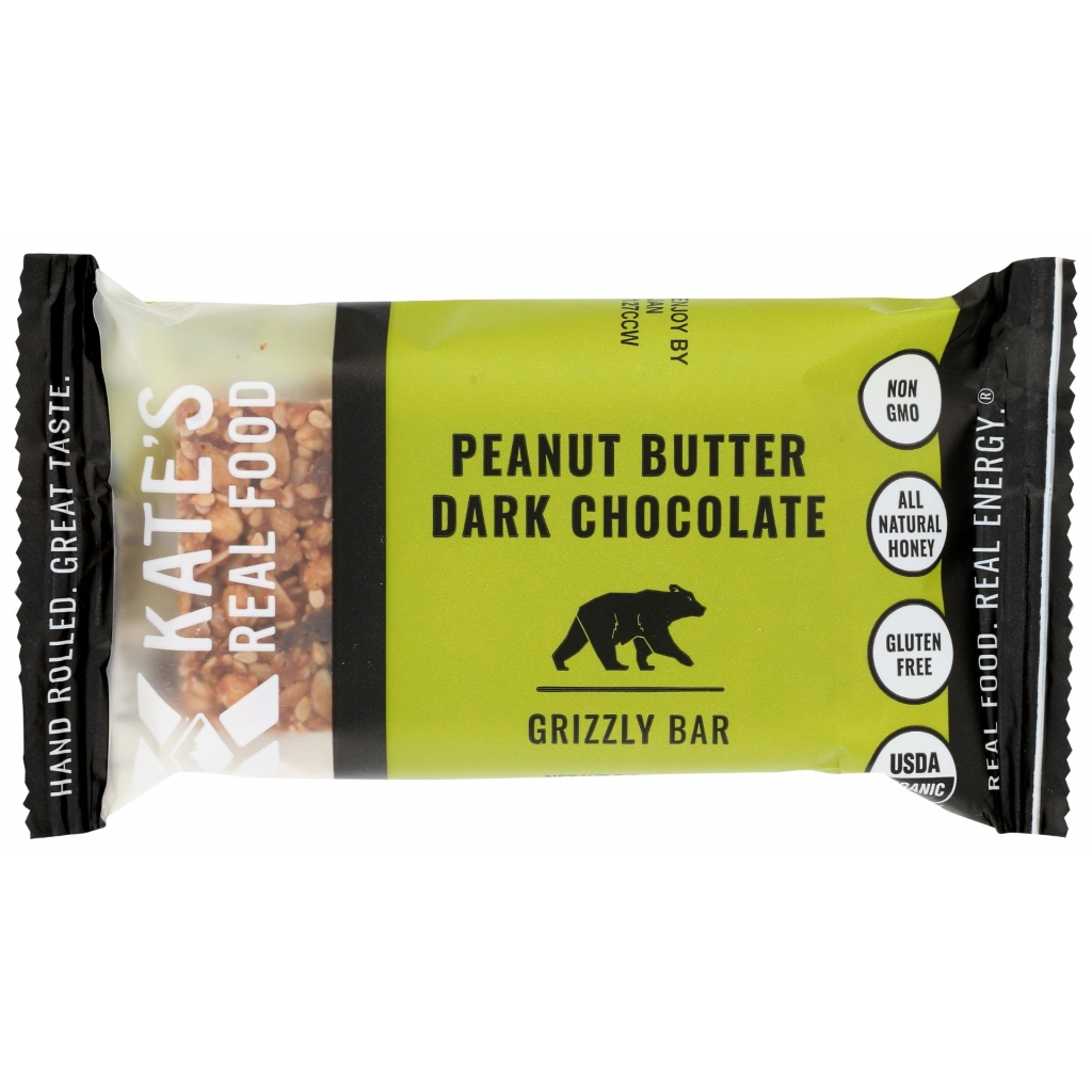 Grizzly Peanut Butter Dark Chocolate Bars - 2.2 oz