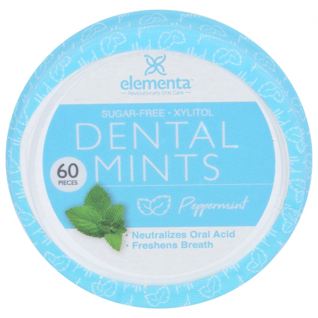 Elementa Peppermint Dental Mints - 60 pc