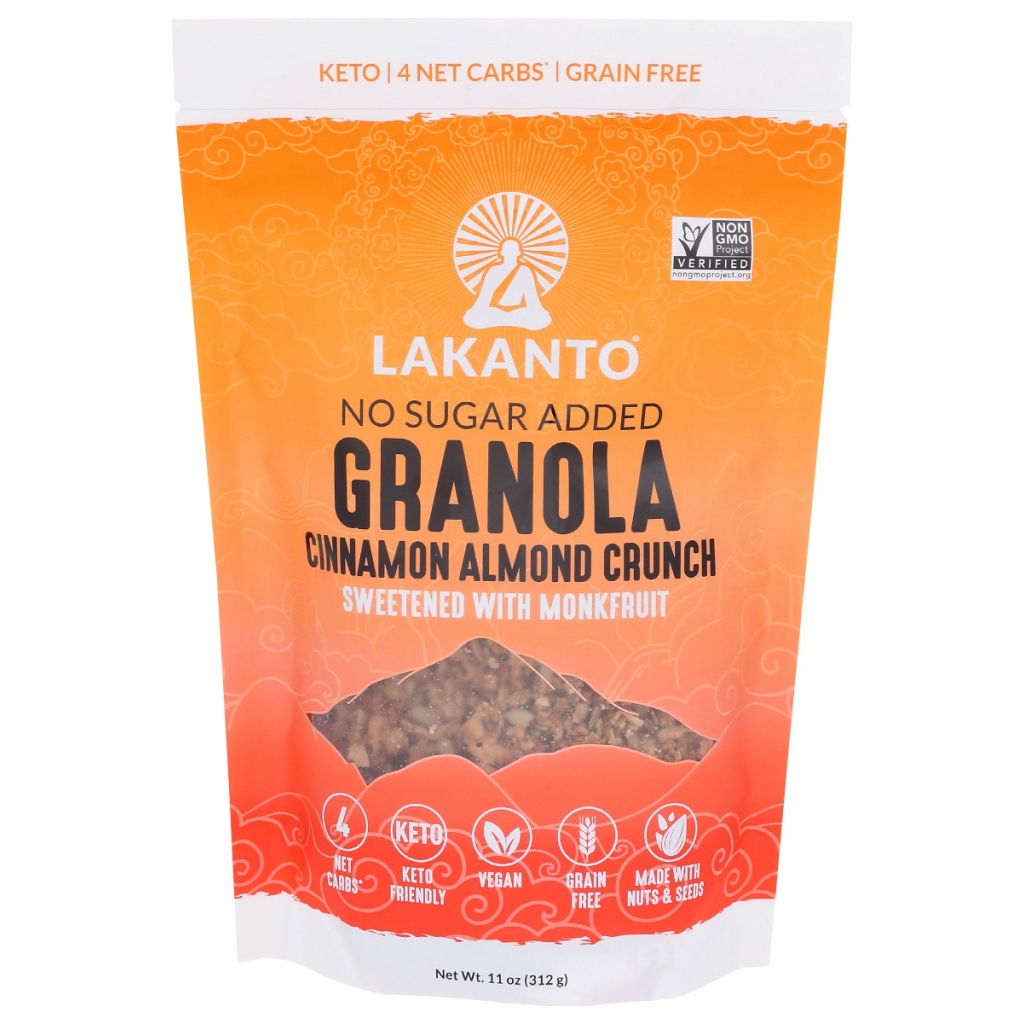 Cinnamon Almond Crunch Keto Granola - Healthy Breakfast, 11 oz