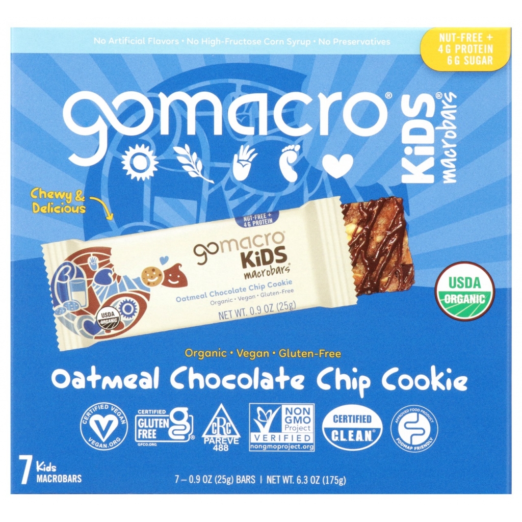 Oatmeal Chocolate Chip Cookie Kids Bars - 7 Pack, 6.3 oz