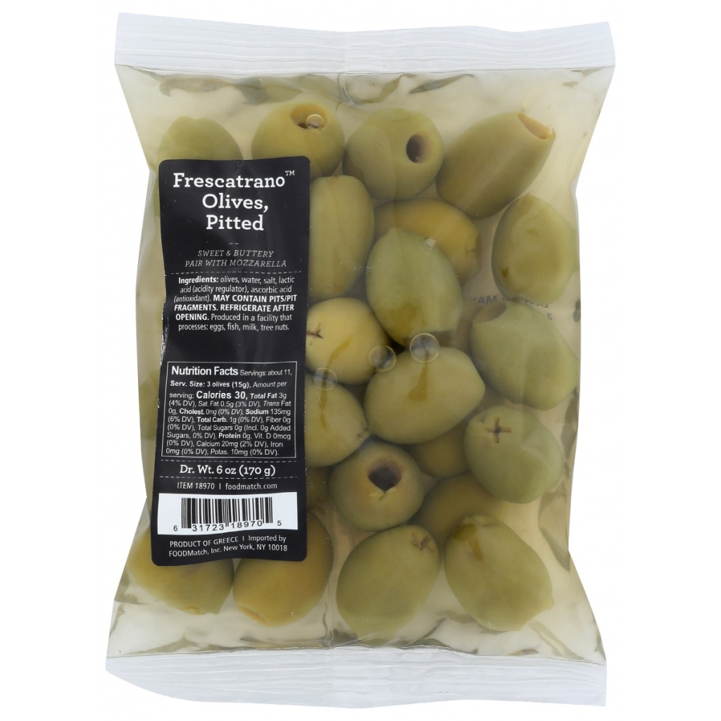 Frescatrano Pitted Greek Olives, 6 oz