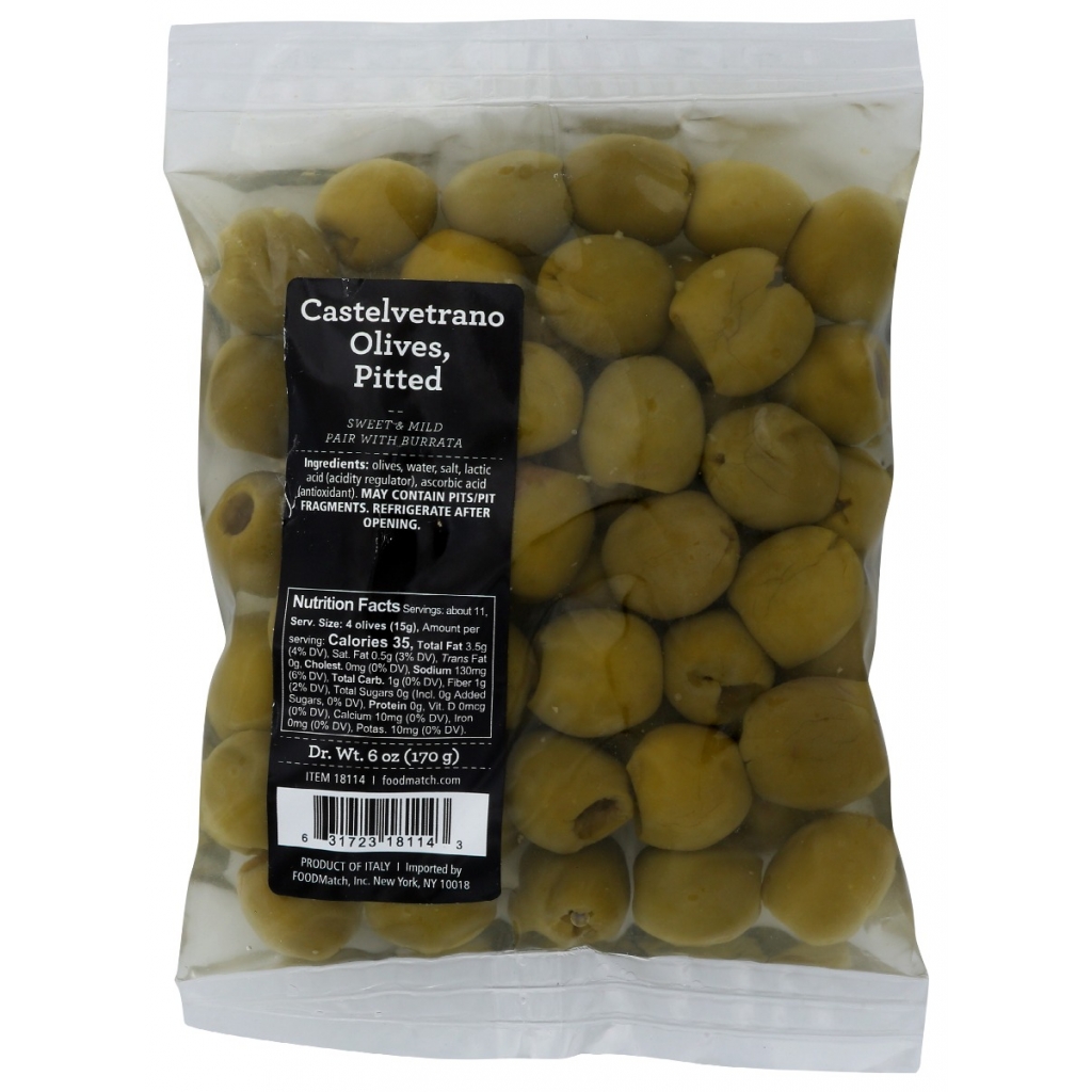 Pouch Olive Pitted Castlevetrano, 6 oz