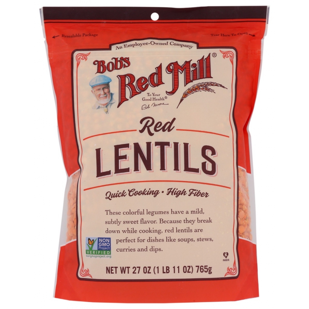 Organic Red Lentils, 27 oz