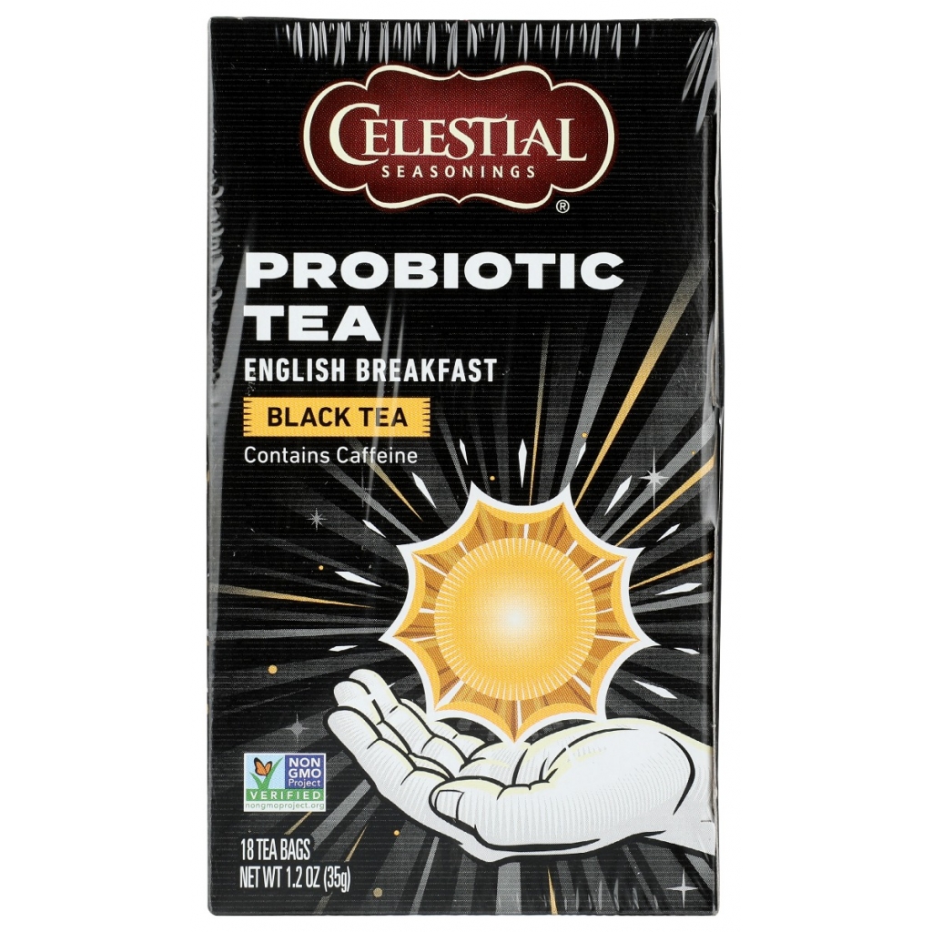 Probiotic English Breakfast Black Tea With Caffeine - 18 Bags