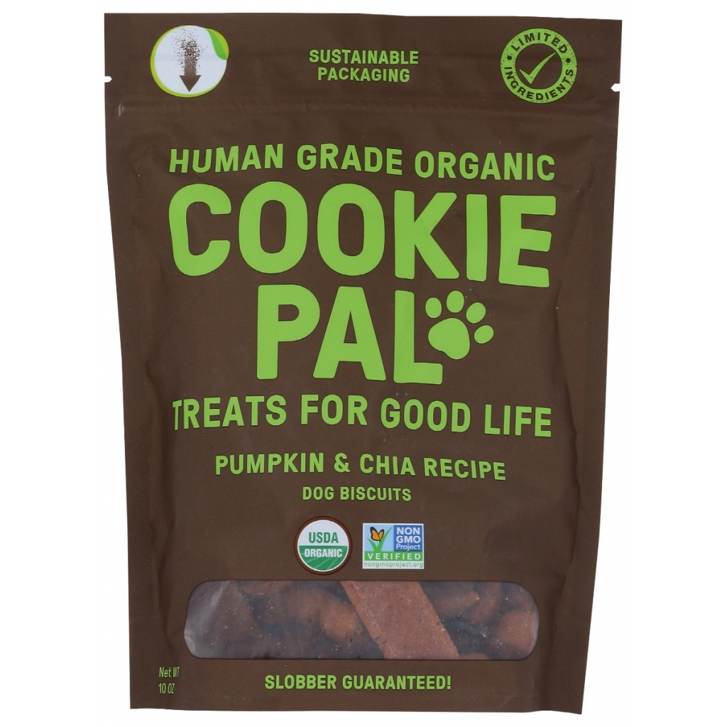 Organic Pumpkin & Chia Recipe Dog Biscuits - 10 oz