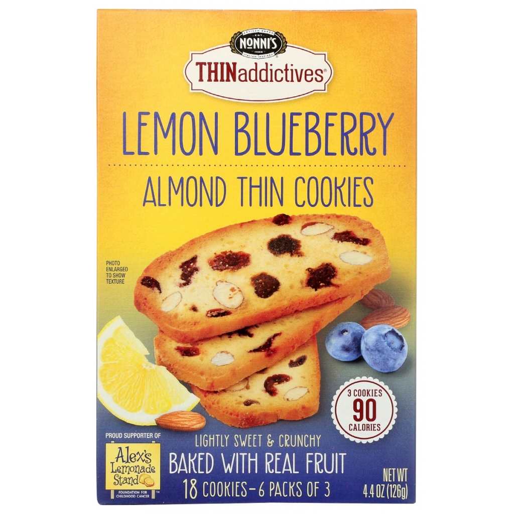 Lemon Blueberry Almond Thin Cookies - 4.4 oz