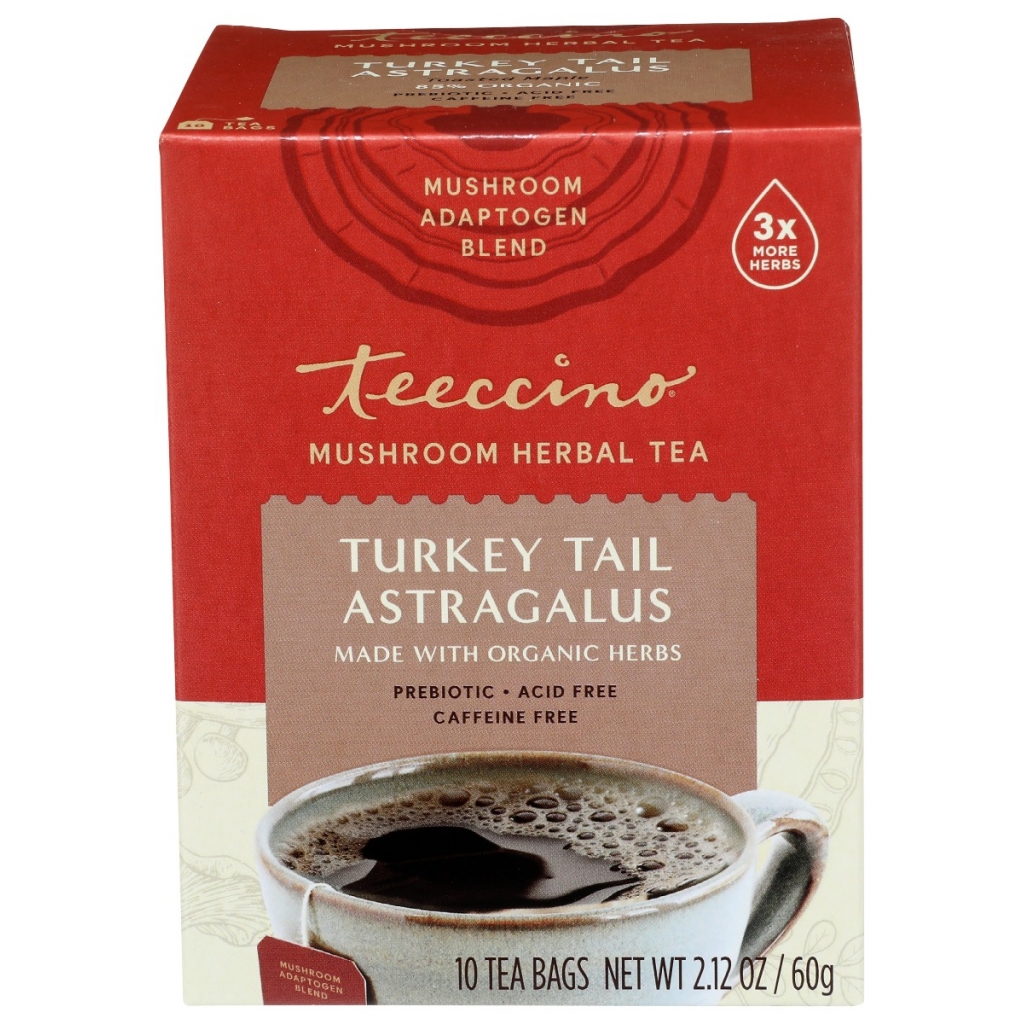 Adaptogenic Tea with Turkey Tail & Astragalus Mushrooms, 10 ct