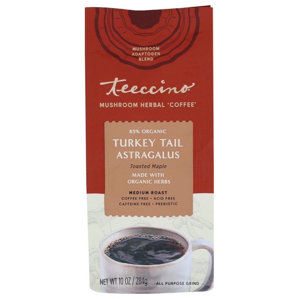 Turkey Tail Astragalus Toasted Maple Mushroom Herbal Coffee, 10 oz