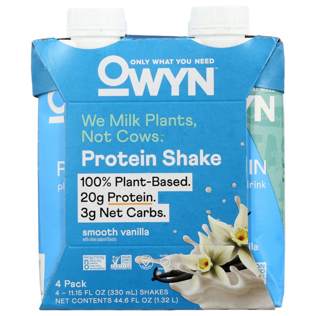 Plant-Based Protein Ready-to-Drink Shake - Vanilla Flavor, 4 Pack