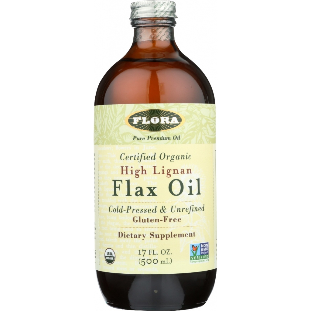 Organic High Lignan Flax Oil, 17 oz