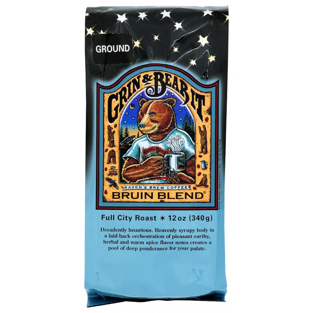 Grin And Bear It Bruin Blend Ground Full City Roast Coffee, 12 oz