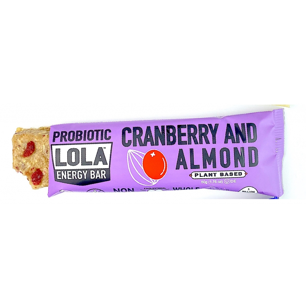 Cranberry Almond Snack Bar with Probiotics