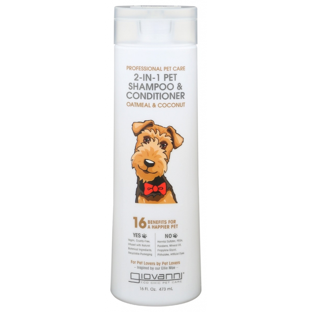 Oatmeal Coconut 2-in-1 Dog Shampoo & Conditioner - 16 OZ