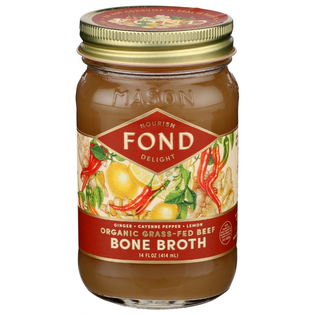 Beef Bone Broth - Ginger Cayenne (14 fo)