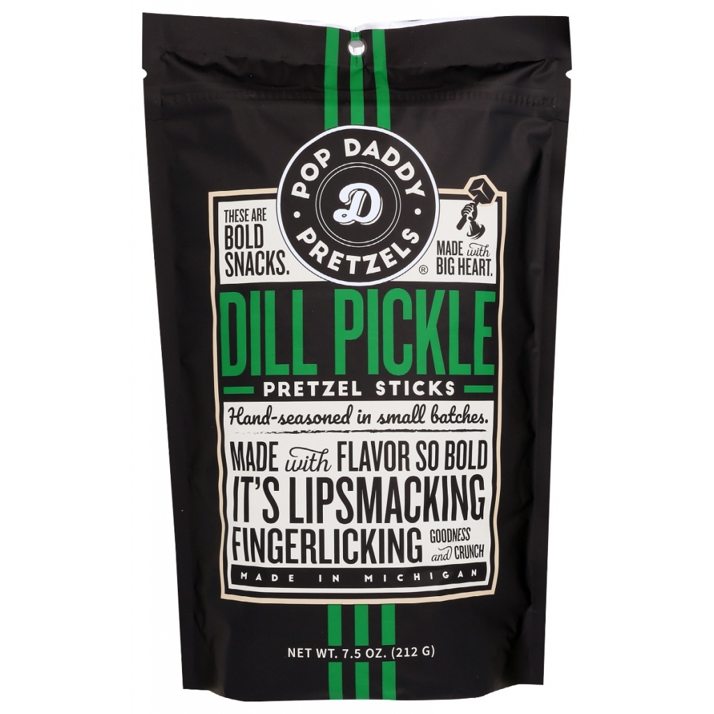 Dill Pickle Seasoned Pretzel Sticks, 7.5 Oz