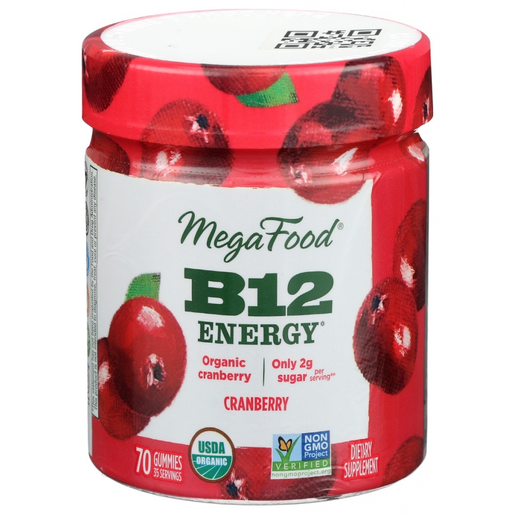 Cranberry B12 Energy Gummies - 70 pc