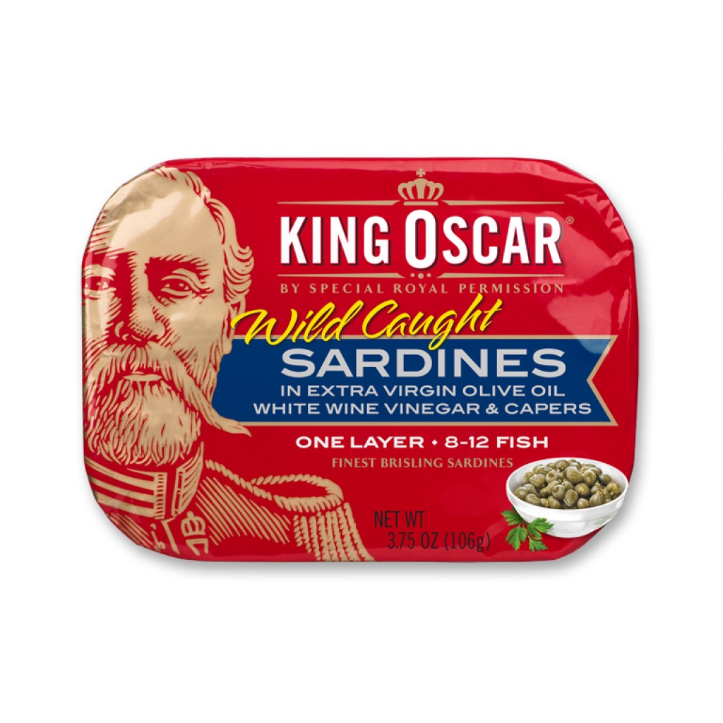 Brisling Sardines in Olive Oil and Vinegar, 3.75 oz