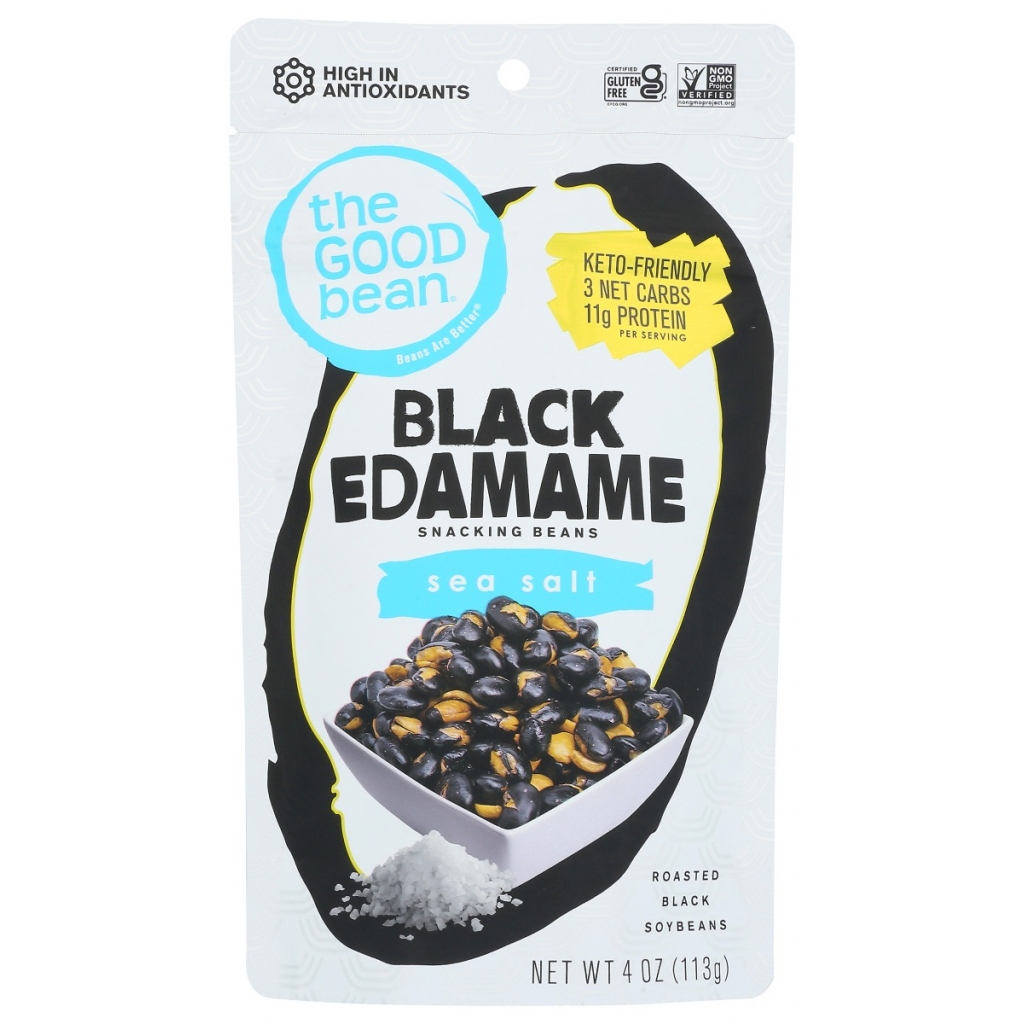 Good Bean Sea Salt Black Edamame Snack, 4 oz