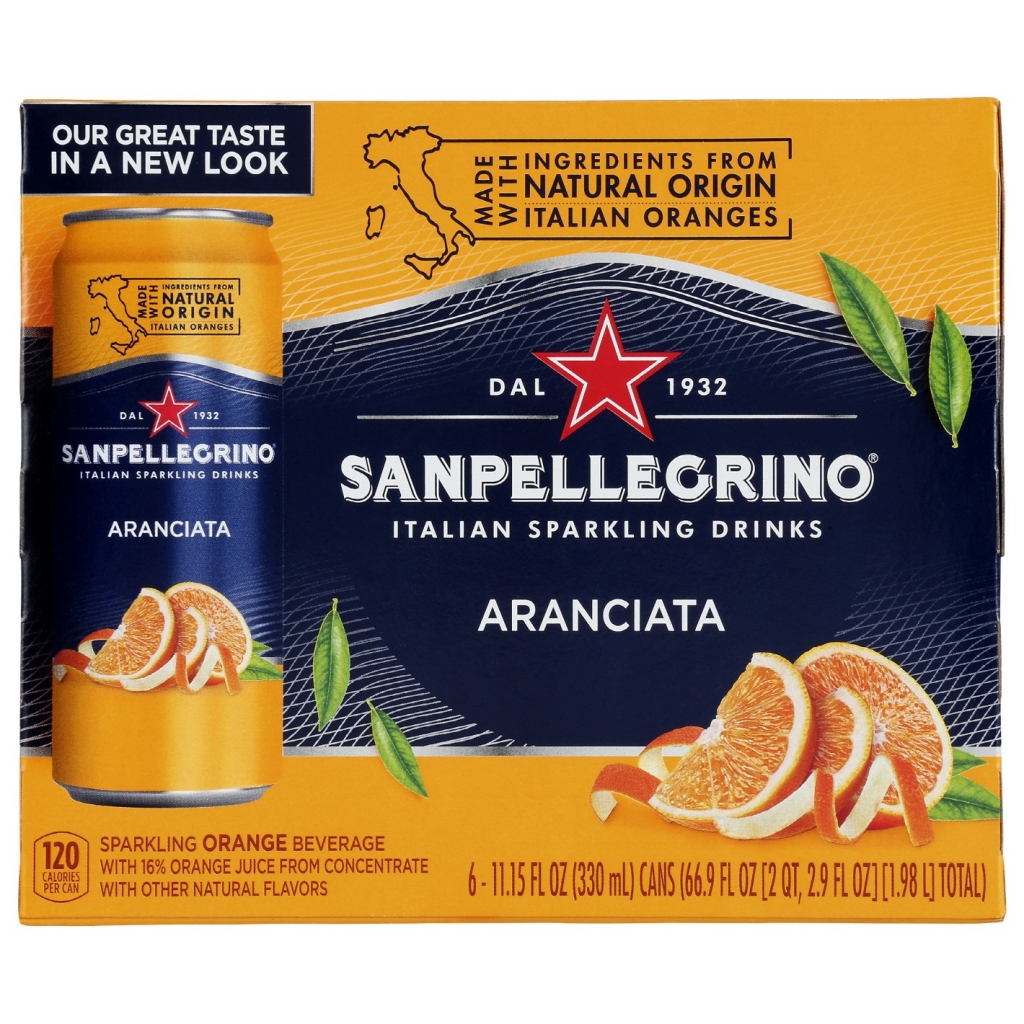 Sanpellegrino Aranciata Sparkling Drink - 6 Pack