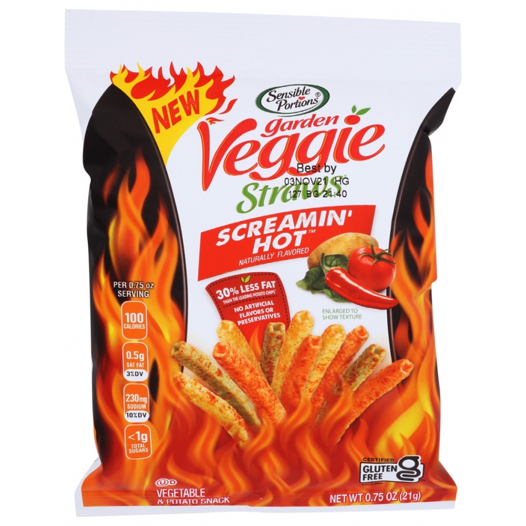 Screamin' Hot Garden Veggie Straws - 0.75 oz