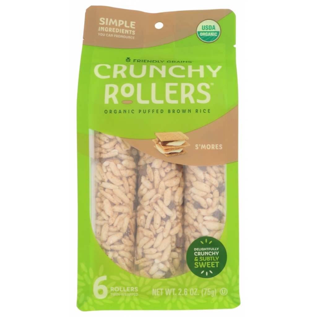 Crunchy Rice Rollers - S'mores Flavor, 2.6 oz - Indulgent Snack