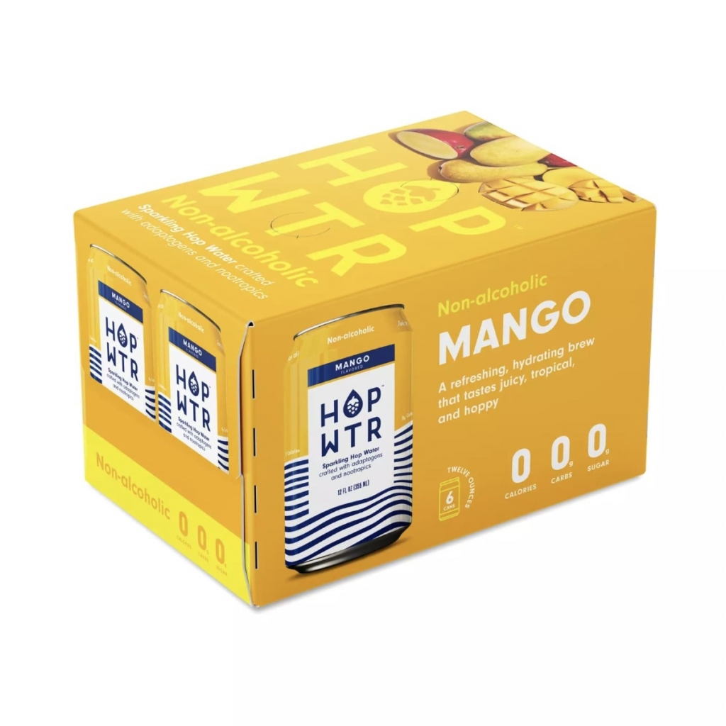 HOP WTR Mango - 6 Pack - 72 Fl Oz