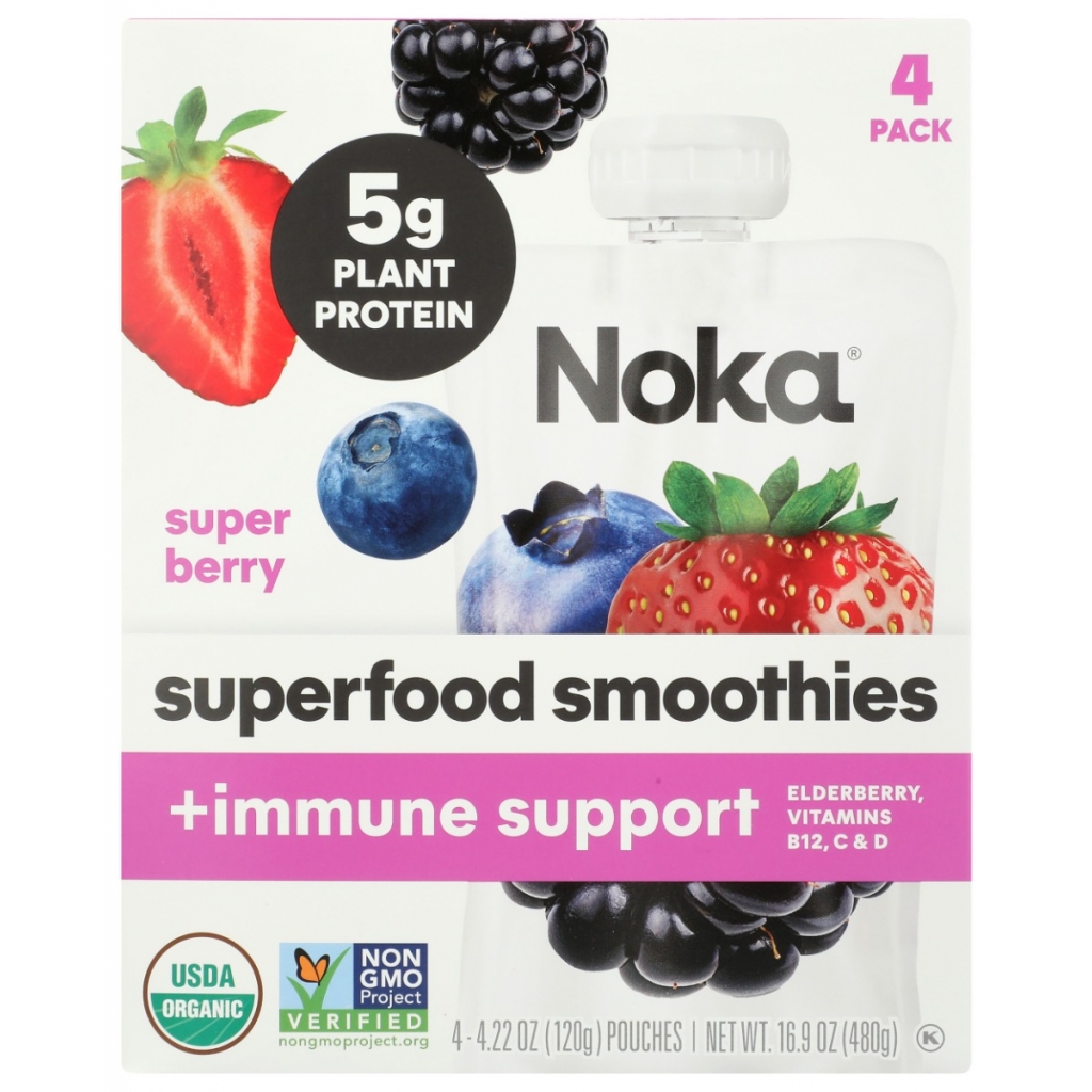 Noka Super Berry Superfood Smoothie - Immunity Boost - 16.9 oz