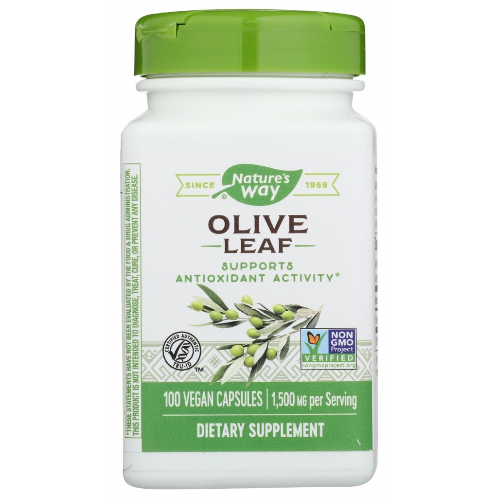 100% Vegan Olive Leaf Capsules, 100 Count