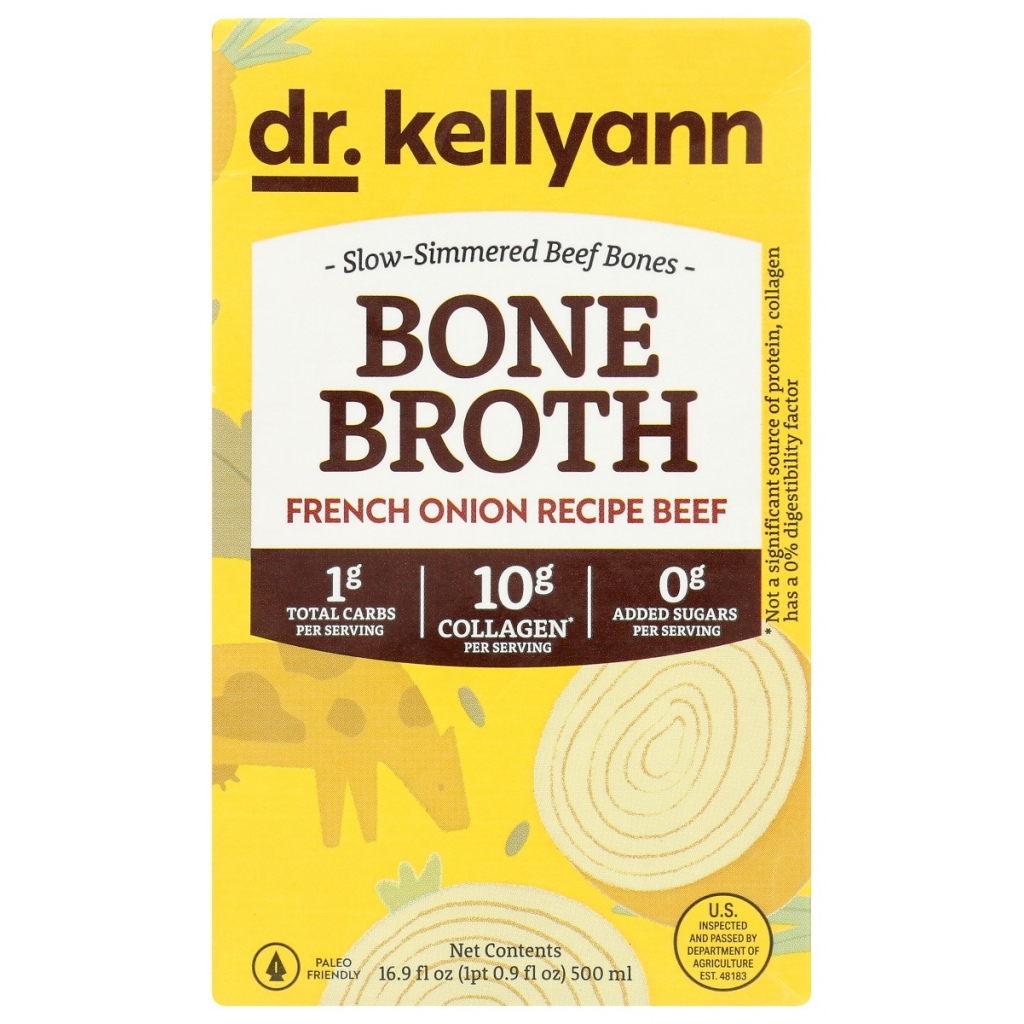 French Onion Bone Broth - Rich Flavor, 16.9 fl oz