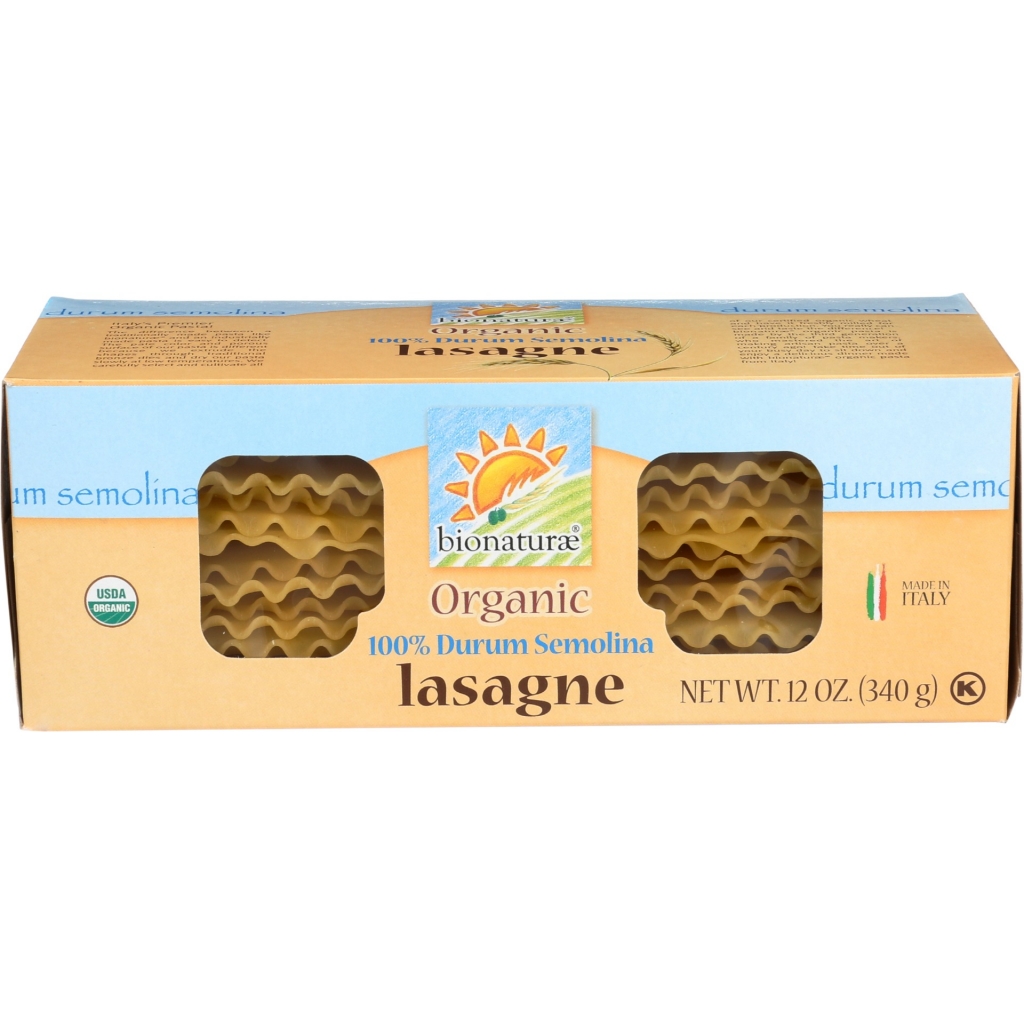 100% Organic Durum Semolina Lasagne – 12 oz