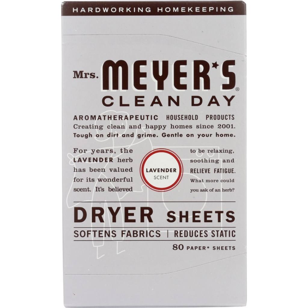 Mrs. Meyer's Garden-Fresh Lavender Dryer Sheets - 80 pcs